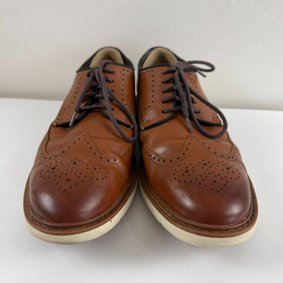 Cole Haan Men\'s Go-To Wing Tip Oxford Shoes in British Tan Size 9.5